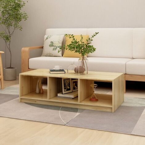 Coffee Table 110x50x34 cm Solid Pinewood vidaXL