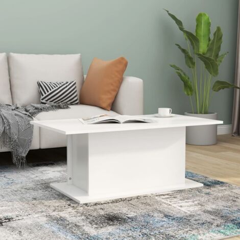 Coffee Table White 102x55.5x40 cm Engineered Wood vidaXL