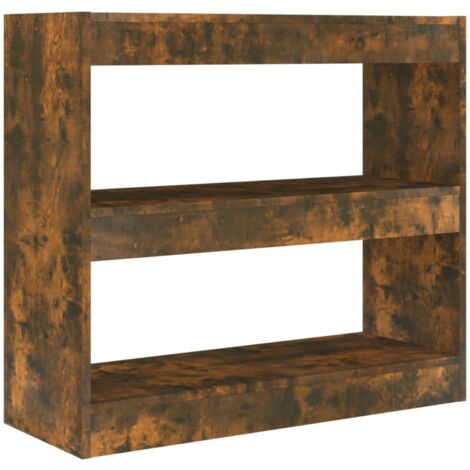 Book Cabinet/Room Divider Smoked Oak 80x30x72 cm vidaXL