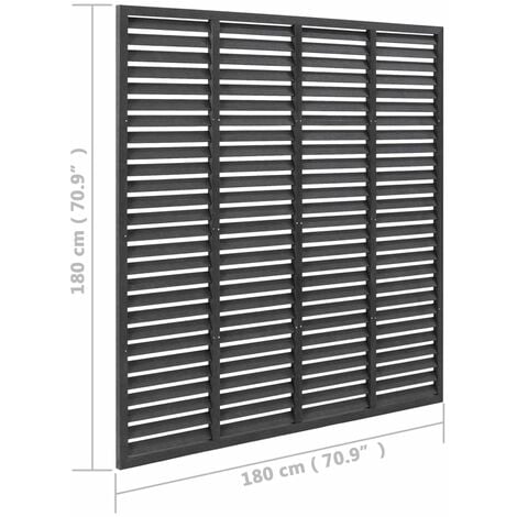 Louver Fence WPC 180x180 cm Grey vidaXL