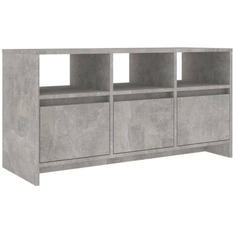 TV Cabinet Concrete Grey 102x37.5x52.5 cm Engineered Wood vidaXL (1/5)