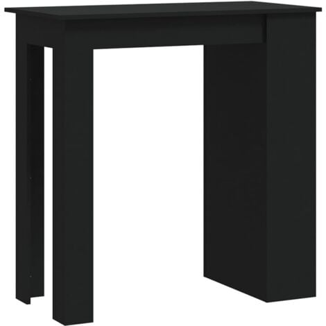 Bar Table with Storage Rack Black 102x50x103.5 cm Engineered Wood vidaXL
