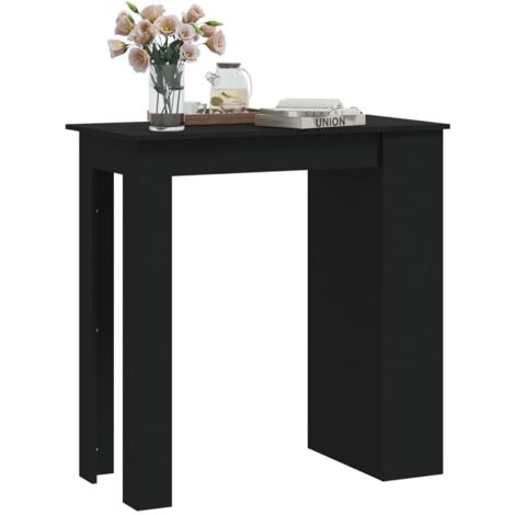 Bar Table with Storage Rack Black 102x50x103.5 cm Engineered Wood vidaXL