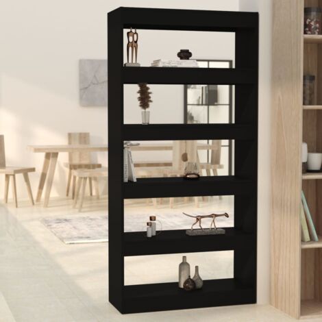 Book Cabinet/Room Divider Black 80x30x166 cm Engineered Wood vidaXL