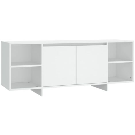 TV Cabinet White 130x35x50 cm Engineered Wood vidaXL (1/5)