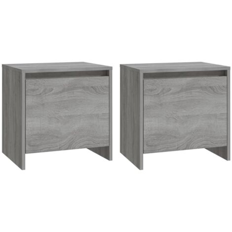 Bedside Cabinets 2 pcs Grey Sonoma 45x34x44.5 cm Engineered Wood vidaXL