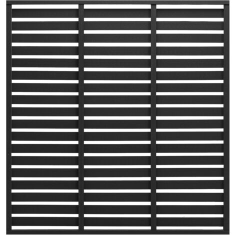 Fence Panel WPC 180x180 cm Black vidaXL