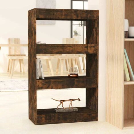 Book Cabinet/Room Divider Smoked Oak 60x30x103 cm Engineered Wood vidaXL