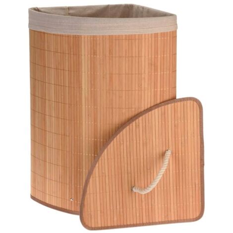 Corner Laundry Basket Bamboo Bathroom Solutions