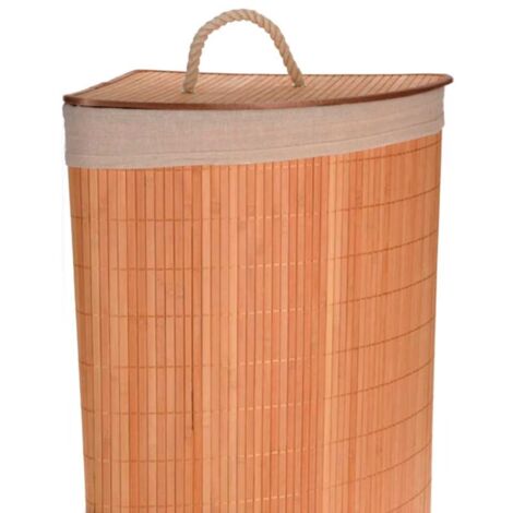 Corner Laundry Basket Bamboo Bathroom Solutions