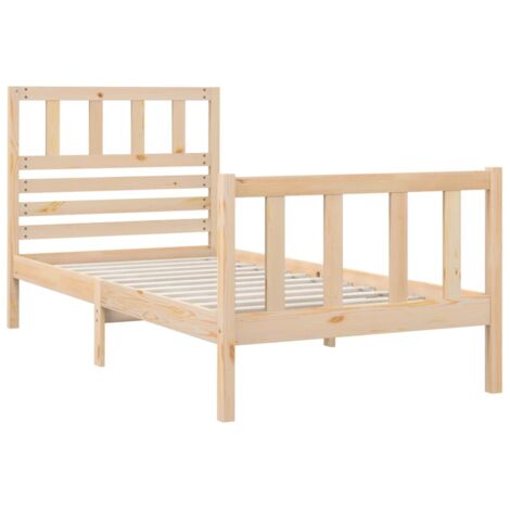 Bed Frame without Mattress Small Single Solid Wood vidaXL