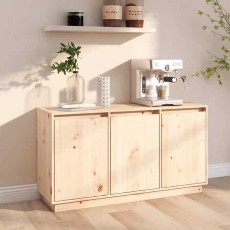 Sideboard 111x34x60 cm Solid Wood Pine vidaXL