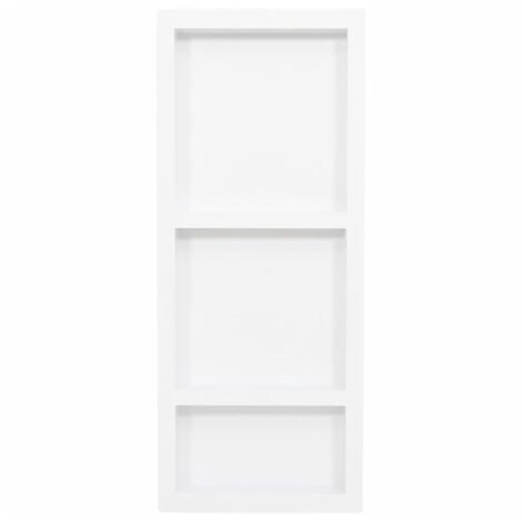 Shower Niche with 3 Compartments High Gloss White 41x99x9 cm vidaXL