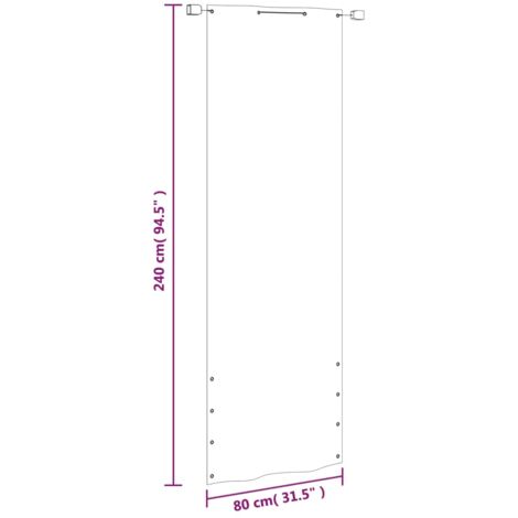 Balcony Screen Light Green 80x240 cm Oxford Fabric vidaXL