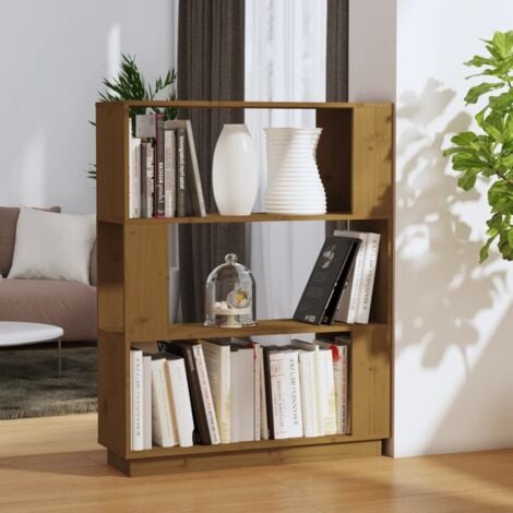 Book Cabinet/Room Divider Honey Brown 80x25x101 cm Solid Wood vidaXL