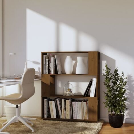 Book Cabinet/Room Divider Honey Brown 80x25x101 cm Solid Wood vidaXL