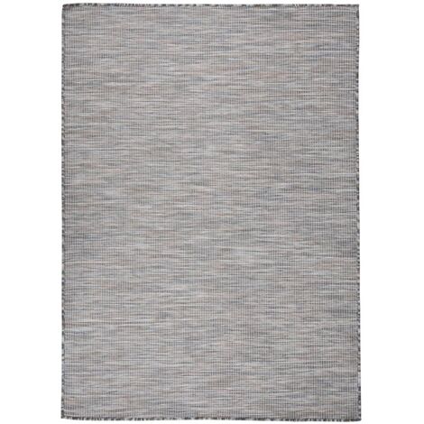 Outdoor Flatweave Rug 200x280 cm Brown and Blue vidaXL (1/5)