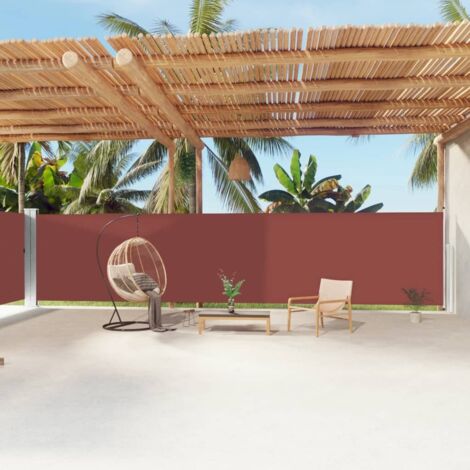 Retractable Side Awning Brown 180x1200 cm vidaXL
