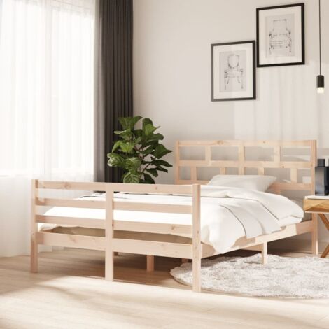 3101283  Bed Frame without Mattress Solid Wood 140x200 cm (810430+814194) vidaXL (1/5)