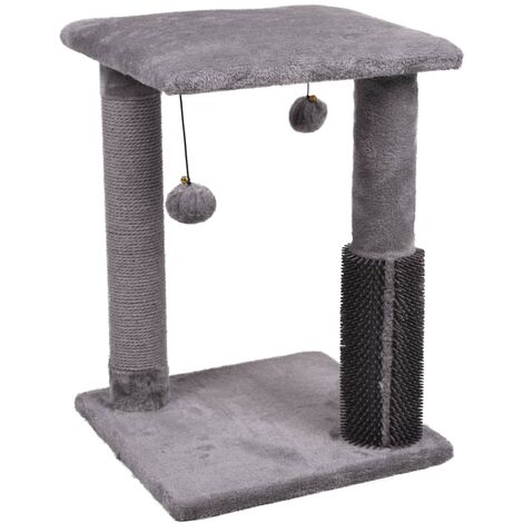 Cat Scratching Tree Una 35x35x48.5 cm Grey FLAMINGO
