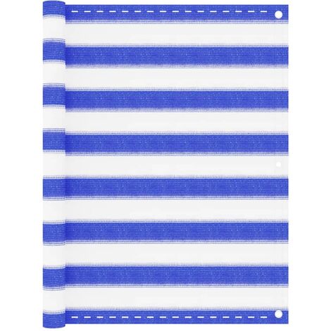 Balcony Screen Blue and White 90x400 cm HDPE vidaXL