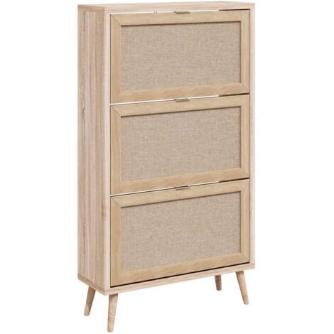 Shoe Cabinet Bali 49A Sonoma Oak and Cane Print Finori (1/5)