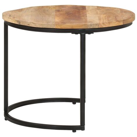 Nesting Tables 2 pcs Rough Mango Wood vidaXL