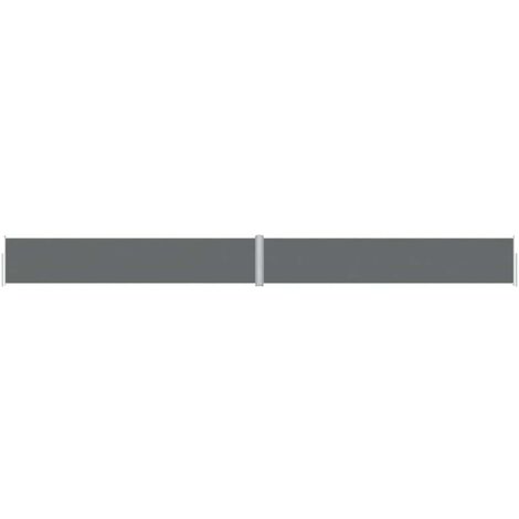 Retractable Side Awning Anthracite 117x1200 cm vidaXL