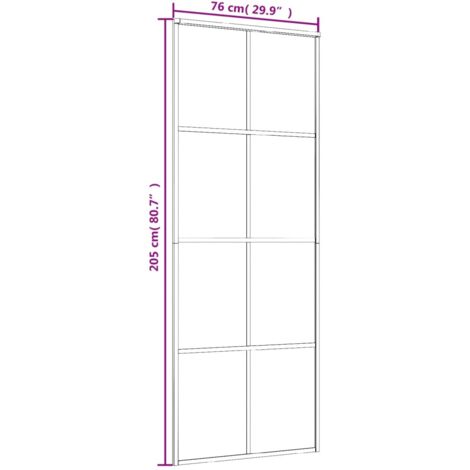 Sliding Door ESG Glass and Aluminium 76x205 cm White vidaXL