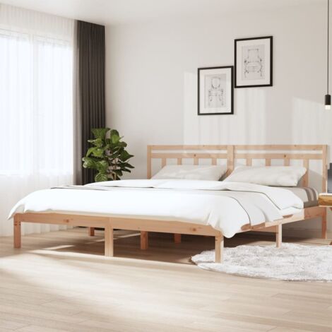 Bed Frame without Mattress Super King Solid Wood vidaXL (1/5)