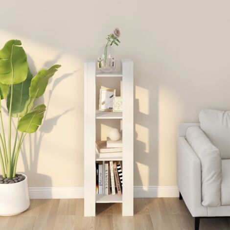 Book Cabinet/Room Divider White 41x35x125 cm Solid Wood Pine vidaXL