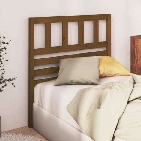 Bed Headboard  Honey brown  Solid pine wood  Stylish Design vidaXL (1/5)