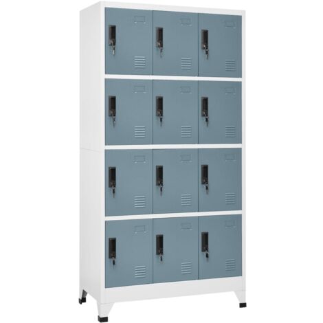 Locker Cabinet Light Grey and Dark Grey 90x45x180 cm Steel vidaXL