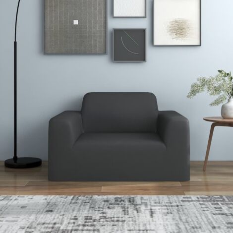 Stretch Couch Slipcover Anthracite Polyester Jersey vidaXL