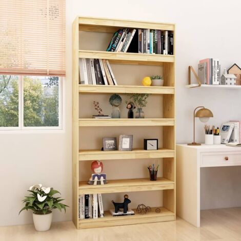 Book Cabinet/Room Divider 100x30x200 cm Solid Pinewood vidaXL
