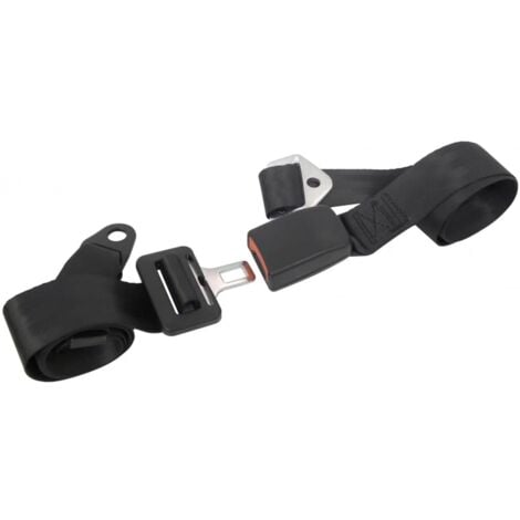 2-Point Safety Belt Adjustable on 2 Sides Black Carpoint