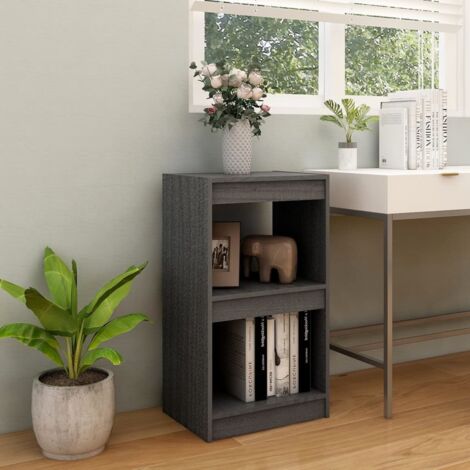 Book Cabinet Grey 40x30x71.5 cm Solid Pinewood vidaXL