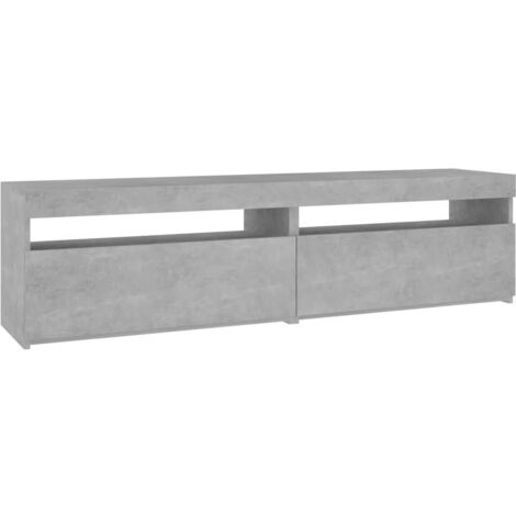 TV Cabinets 2 pcs with LED Lights Concrete Grey 75x35x40 cm vidaXL