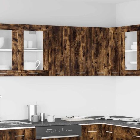Hanging Cabinet Smoked Oak Engineered Wood vidaXL