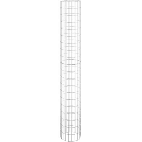 Circular Gabion Pole Galvanised Steel Ø30x200 cm vidaXL
