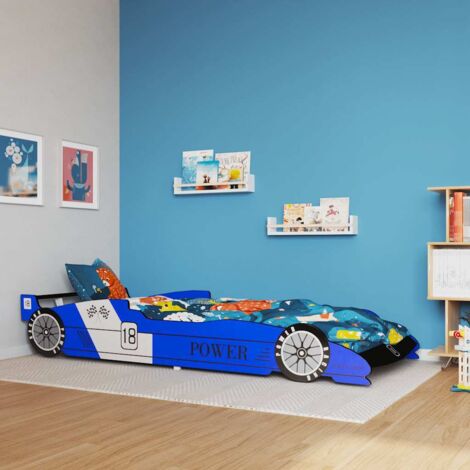 Children's Race Car Bed 90x200 cm Blue vidaXL