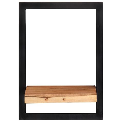 Wall Shelves 2 pcs 25x25x35 cm Solid Wood Acacia and Steel vidaXL