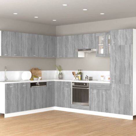Hanging Cabinet Lyon Grey Sonoma 60x31x40 cm Engineered Wood vidaXL