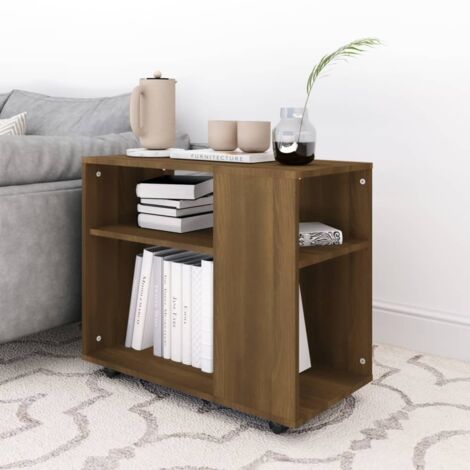 Side Table Brown Oak 70x35x55 cm Engineered Wood vidaXL