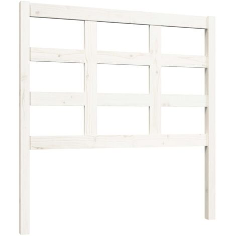 Bed Headboard White 95.5x4x100 cm Solid Wood Pine vidaXL (1/5)