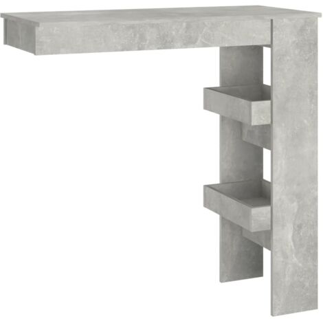 Wall Bar Table Concrete Grey 102x45x103.5 cm Engineered Wood vidaXL