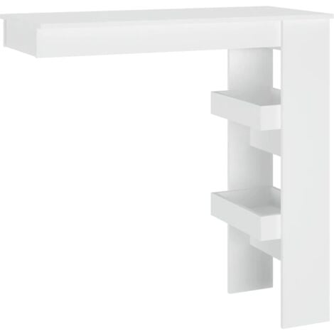 Wall Bar Table White 102x45x103.5 cm Engineered Wood vidaXL