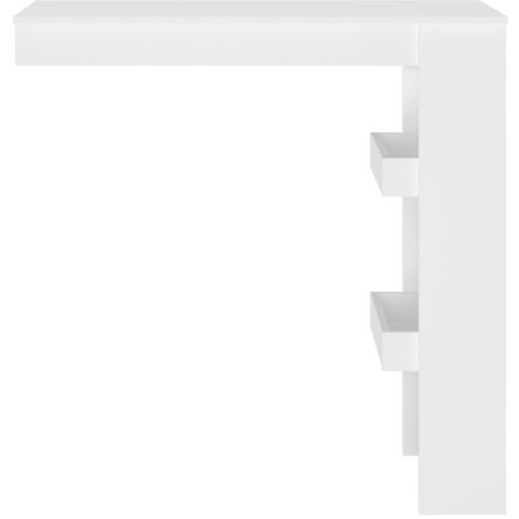Wall Bar Table White 102x45x103.5 cm Engineered Wood vidaXL