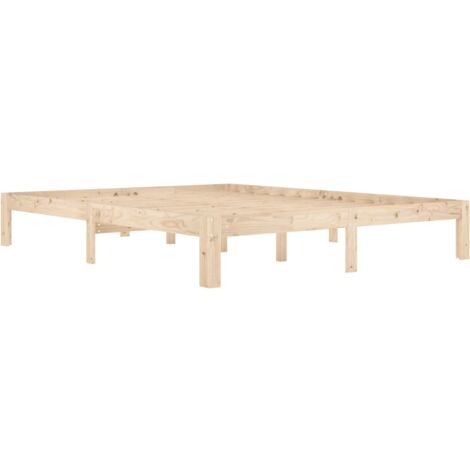 Bed Frame without Mattress Solid Wood Pine 160x200cm vidaXL (1/5)