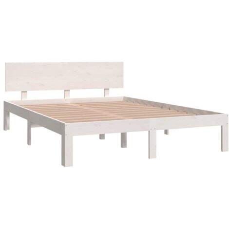 Bed Frame without Mattress White 135x190cm Double vidaXL